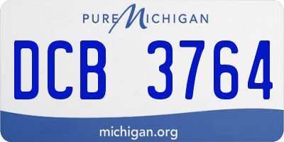 MI license plate DCB3764
