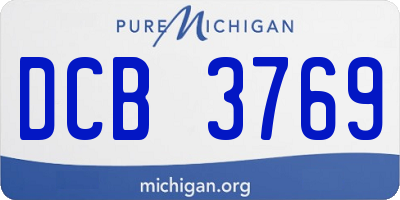 MI license plate DCB3769