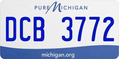 MI license plate DCB3772