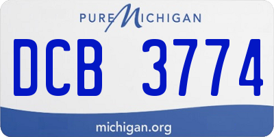 MI license plate DCB3774