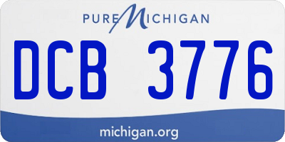 MI license plate DCB3776