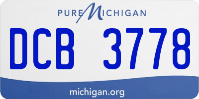 MI license plate DCB3778