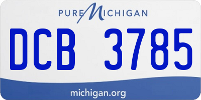 MI license plate DCB3785