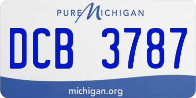 MI license plate DCB3787