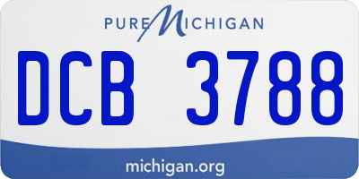 MI license plate DCB3788