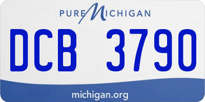 MI license plate DCB3790