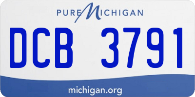 MI license plate DCB3791