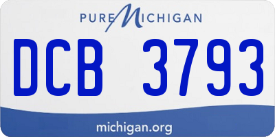 MI license plate DCB3793