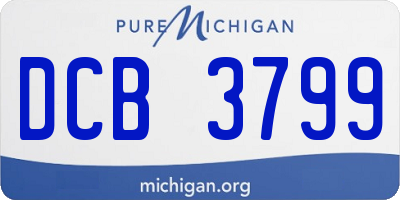 MI license plate DCB3799