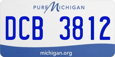 MI license plate DCB3812
