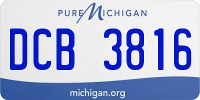 MI license plate DCB3816