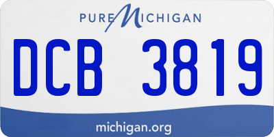 MI license plate DCB3819
