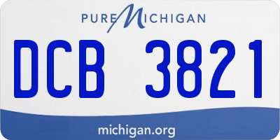 MI license plate DCB3821