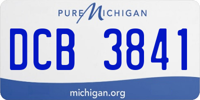 MI license plate DCB3841