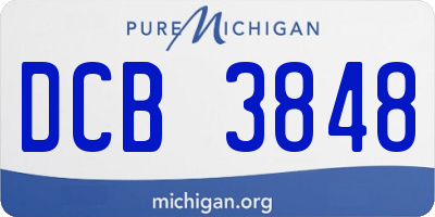 MI license plate DCB3848