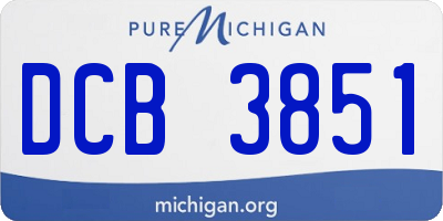 MI license plate DCB3851