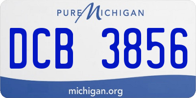 MI license plate DCB3856