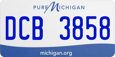MI license plate DCB3858
