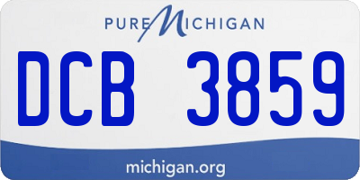 MI license plate DCB3859