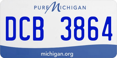 MI license plate DCB3864