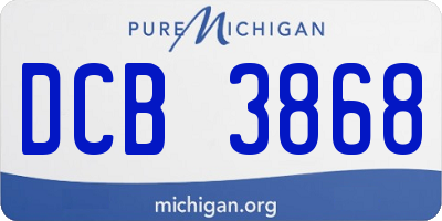 MI license plate DCB3868