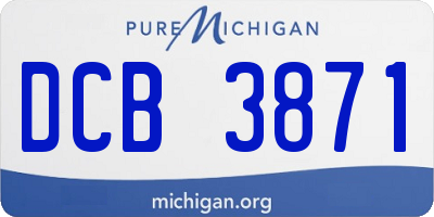 MI license plate DCB3871