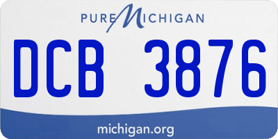 MI license plate DCB3876