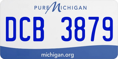 MI license plate DCB3879