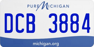 MI license plate DCB3884