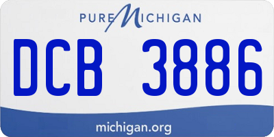 MI license plate DCB3886