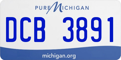 MI license plate DCB3891
