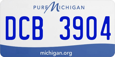 MI license plate DCB3904