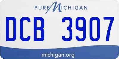 MI license plate DCB3907