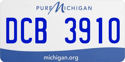 MI license plate DCB3910
