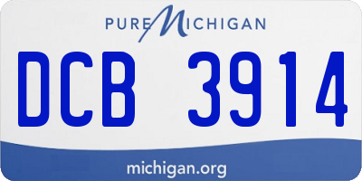 MI license plate DCB3914