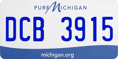 MI license plate DCB3915