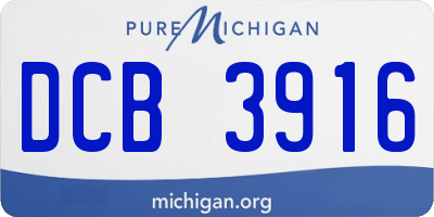 MI license plate DCB3916