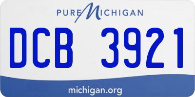 MI license plate DCB3921