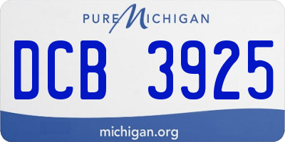 MI license plate DCB3925