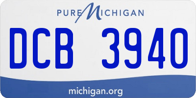 MI license plate DCB3940