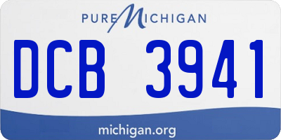 MI license plate DCB3941