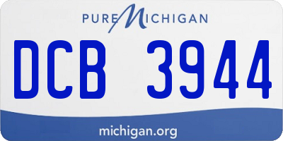 MI license plate DCB3944
