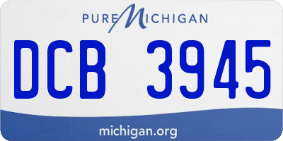 MI license plate DCB3945
