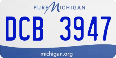 MI license plate DCB3947