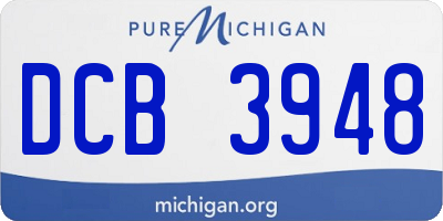 MI license plate DCB3948