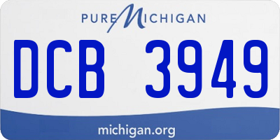 MI license plate DCB3949