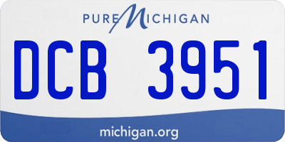 MI license plate DCB3951