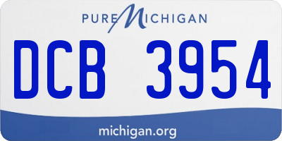 MI license plate DCB3954