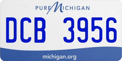 MI license plate DCB3956