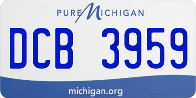 MI license plate DCB3959